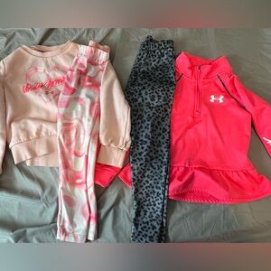 Under Armour Pink and Gray Kids' Activewear Set